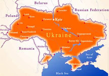 Карта Украины. Фото с сайта www.rferl.org