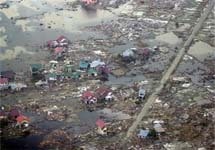 Затопленные селения в Индонезии. Фото АР