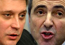 Михаил Касьянов и Борис Березовский. Фото AP с сайта CNN. Коллаж Граней.Ру