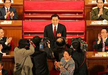 Ху Цзиньтао в парламенте. Фото с сайта Yahoo.com