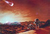 Так художник представляет себе колонию на Марсе. Изображение Pat Rawlings / NASA с сайта news.nationalgeographic.com