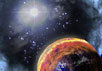 Так художник представляет близкий к Земле (6 тысяч световых лет) гамма-всплеск. Изображение NASA