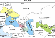 Карта ГУУАМ. С сайта www.vremea.net