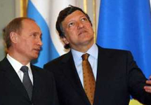 Владимир Путин с председателем Еврокомиссии Жозе Мануэлем Баррозо. Фото АР