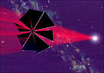 "Космос-1". Изображение Planetary Society с сайта BBC News