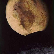 Так художник представляет себе вид на Плутон и его спутник Харон. Изображение NASA с сайта web.mit.edu