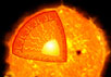 Солнце в разрезе. Изображены конвективная зона и зона излучения. Иллюстрация с сайта chandra.harvard.edu