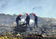 На месте катастрофы Boeing-737 в Греции. Фото с сайта YahooNews