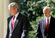 Джордж Буш и Майкл Чертофф. Фото АР