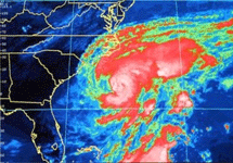 Ураган ''Офелия''. Изображение получено при помощи спутника. АР