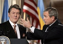 Виктор Ющенко и Джордж Буш. Фото АР