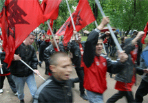 Левый марш ''Антикапитализм-2005''. Фото Дм. Борко/Грани.Ру