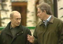 Путин и Блэр. Фото с сайта Lenta.ru