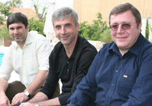 Михаил Брудно, Леонид Невзлин и Владимир Дубов. Фото Наташи Мозговой