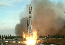 Старт ракеты-носителя с Байконура. Кадр Euronews