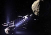 Для "обработки" астероида поперечником 200 метров космический корабль весом в 20 тонн должен будет висеть в 50 метрах от астероидной поверхности в течение приблизительно одного года. Изображение: Dan Durda, FIAAA/B612 Foundation