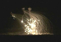 Атака с применением фосфора. Фото с сайта www.rai.it