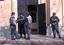 Полиция на улицах Нальчика. Кадр НТВ