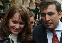 Сандра Руловс и Михаил Саакашвили. Фото с сайта Лента.Ру