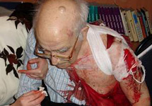 Один из пострадавших во время резни в московской синагоге. Фото с сайта www.lenta.co.il