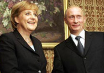 Ангела Меркель и Владимир Путин. Фото с  сайта www.RussianBoston.com