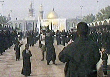 Ирак. Шествие в Кербеле в день памяти имама Хусейна. Кадр НТВ
