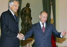 Доминик де Вильпен и Владимир Путин. Фото АР