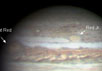 К Большому Красному Пятну Юпитера (оно слева в тени) теперь присоединилось второе красное "пятнышко" - оно правее и выше центра. Фото Christopher Go / NASA (27 февраля 2006 года) с сайта science.nasa.gov