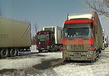 Трейлеры на границы Приднестровья и Украины. Кадр НТВ