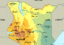 Карта Кении. Фото с сайта www.africana.ru