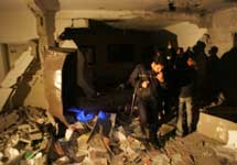Офис ''Бригад мучеников Аль-Аксы'' после авиаудара израильских ВВС. Фото с сайта YahooNews