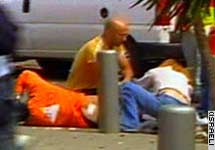 Теракт в Тель-Авиве 17 апреля 2006 года. Кадр израильского ТВ