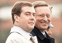 Сергей Иванов и Дмитрий Медведев. Фото ''КП''