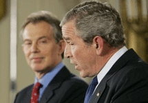 Джордж Буш и Тони Блэр. Фото АР