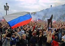 9 июня 2002 года. Беспорядки на Манежной площади. Фото с сайта fanat.com.ua