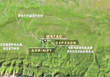 Район проведения операции в Ингушетии. Графика "Первого канала"