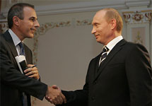 Владимир Путин и корреспондет NBC. Фото с официального сайта президента