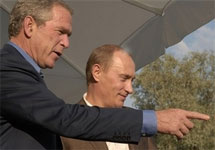 Джордж Буш и Владимир Путин. Фото АР