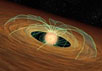 Торможение звезды. Иллюстрация NASA/JPL-Caltech с сайта www.jpl.nasa.gov
