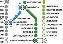 Фрагмент карты московского метро