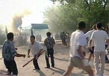Столкновения в Бахчисарае. Кадр НТВ