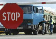 Транспортная блокада Грузии. Фото с сайта РИА "Новости"