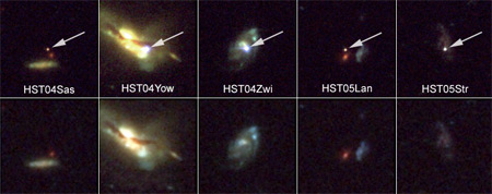Вспышки сверхновых в удаленных галактиках. Фото с сайта hubblesite.org