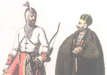 Черкесы. Раскрашенная гравюра (и рисунок) Г. Гейслера. 1801-1803 гг. изображение с сайта www.kolhida.ru