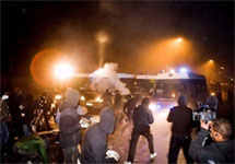 Копенгаген. Столкновения демонстрантов с полицией. Фото АР