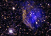 Остаток сверхновой DEM L238 в рентгеновском диапазоне ("Чандра") и в оптике. Комбинированное изображение с сайта chandra.harvard.edu