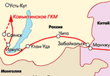 Ковыктинское месторождение на карте. Изображение с сайта oilcapital.ru