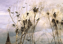 Фрагмент картины Саврасова ''Грачи прилетели''