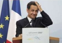 Николя Саркози после встречи с Владимиром Путиным. Фото с сайта YahooNews