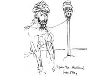 Пророк Мухаммед в виде собаки. Рисунок Ларса Вилкса. Изображение с сайта gatesofvienna.blogspot.com